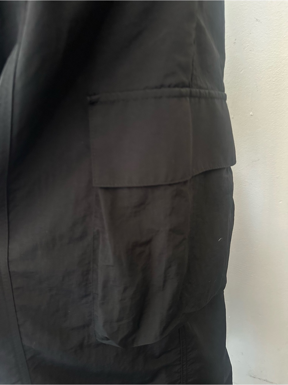 ZARA Black Nylon Cargo Midi Skirt - Size S - Picture 7 of 8